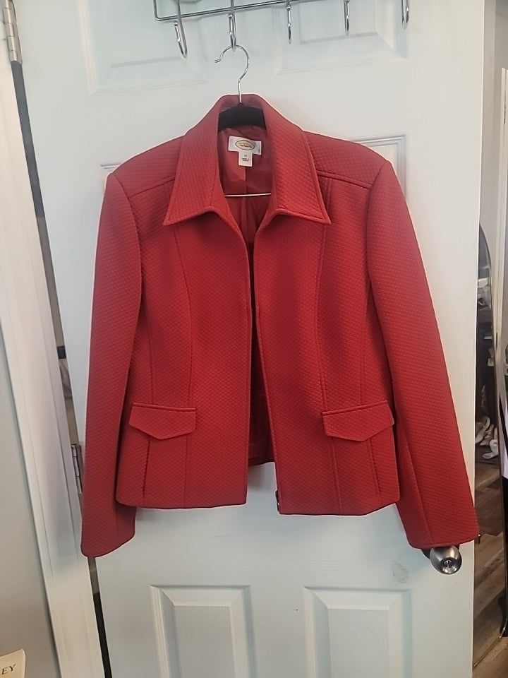 TALBOT Red Blazer jacket Size 12