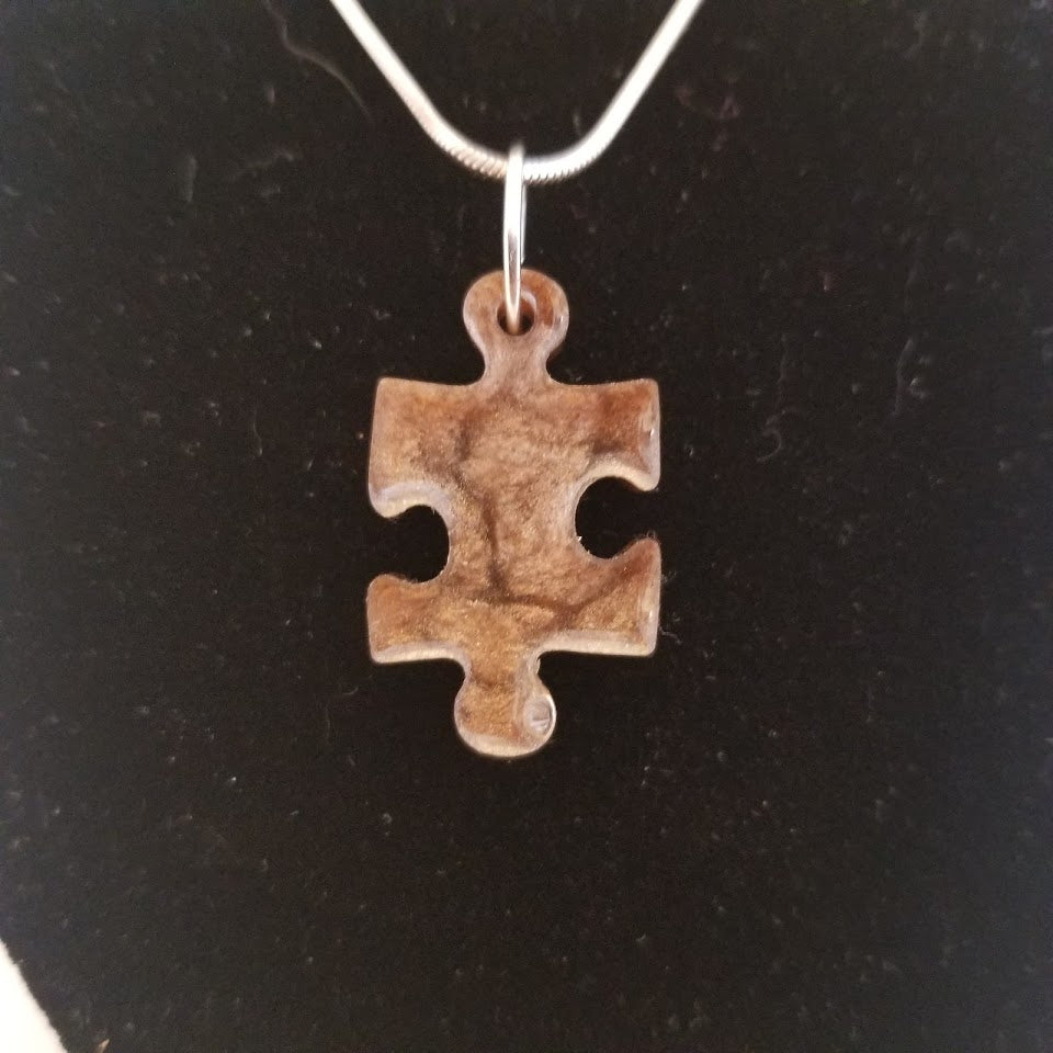 Handmade Resin Puzzle Necklace Set