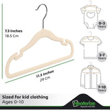 Premium Velvet Non-Slip Kids heavy duty space saving Clothing Hangers 25 Pck