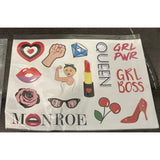 Marilyn Monroe throw Gift Set With air fresher, stickers New Awesome Super Soft