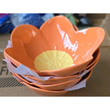 13000 Orange Yellow Flower Bowl Set Of 4. Melamine Dishwasher Safe, BPA Free