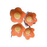 13000 Orange Yellow Flower Bowl Set Of 4. Melamine Dishwasher Safe, BPA Free