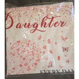 9530 To My Daughter Pillow Covering White Pink Tree Of Love 18x18, Great Gifts