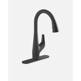 Kohler Lir high arch sweep spray Pull-Down Kitchen Faucet Matte Black  A117