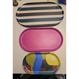 13004 Room Essentials 3-Piece Printed Bamboo Melamine Tray Set New Colorful