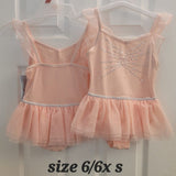 2659 Adorable leotard Kids Size 6 /6x- DANCE IN STYLE Peach color Fast Ship