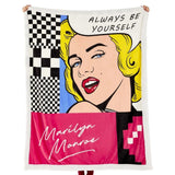 Marilyn Monroe throw Gift Set With air fresher, stickers New Awesome Super Soft