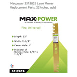 22" universal toothed blade by Maxpower #331982B with accesory connector pieces