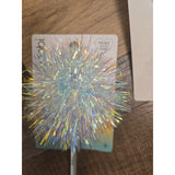13190 Yoobi 2 Piece Sparkly Tinsel Pom Pom Holographic Pen Sensory New