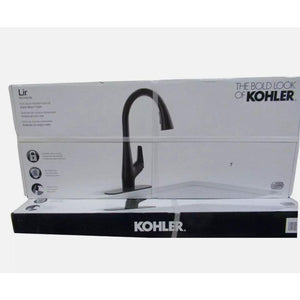 Kohler Lir high arch sweep spray Pull-Down Kitchen Faucet Matte Black  A117