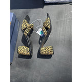 13022 Women's Aaliyah Raffia Strappy Knot Sandal Heels - Universal Thread Size 8