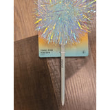 13190 Yoobi 2 Piece Sparkly Tinsel Pom Pom Holographic Pen Sensory New
