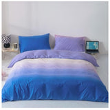 Blue Gradient Comforter Set Twin/Twin XL(68''*90'') Bedding Gradient Blu Purpl