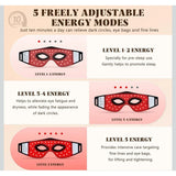 Red Light Eye Mask, 5 Modes Adjustable LED Red Light Therapy for Eyes New Sealed