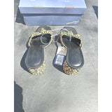 13022 Women's Aaliyah Raffia Strappy Knot Sandal Heels - Universal Thread Size 8