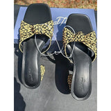 13022 Women's Aaliyah Raffia Strappy Knot Sandal Heels - Universal Thread Size 8