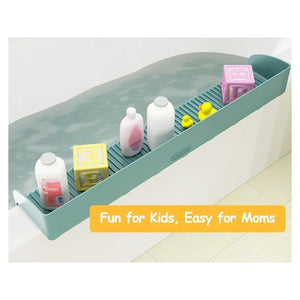 Bathtub Water Splash Guard for Tub, Silicone with Suction Cups Large New Aqua