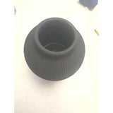 13119 THRESHOLD UNGLAZED BLACK ART POTTERY VASE - Spherical in Shape New