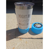 13108 Bullseye GLOW IN THE DARK Turquoise Silicone Boot Cover Tumbler Topper