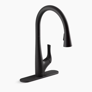 Kohler Bevin Pull Down Kitchen Faucet Black Finish R43210-bl pick up only A108B