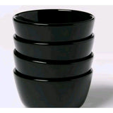 13087 4pk Threshold Stoneware Mini 8oz Snack Bowls AVESTA Modern Round Black