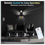 13056 BK168 Bald Eagle LED Wall Sconce Remote Control Battery Black Wall Mounted