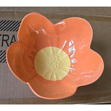 13000 Orange Yellow Flower Bowl Set Of 4. Melamine Dishwasher Safe, BPA Free