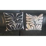 9517 Set Of 2 pillow Cases. 2 Color Styles 18 X 18 Super Soft Tan Black New