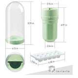 Ice Cube Tray - 3 Pack Mini Ice Molds with Lid 30 Pcs Square Cubes - Green