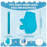 6 Pk Reusable Ice Packs for Lunch Box - Slim, Fun Freezer Packs, Easy Clean Bear shape