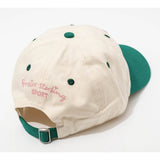 13020 Frasier Sterling Sport Embroidered Tennis Hat Beige/Green/Pink Adjustable