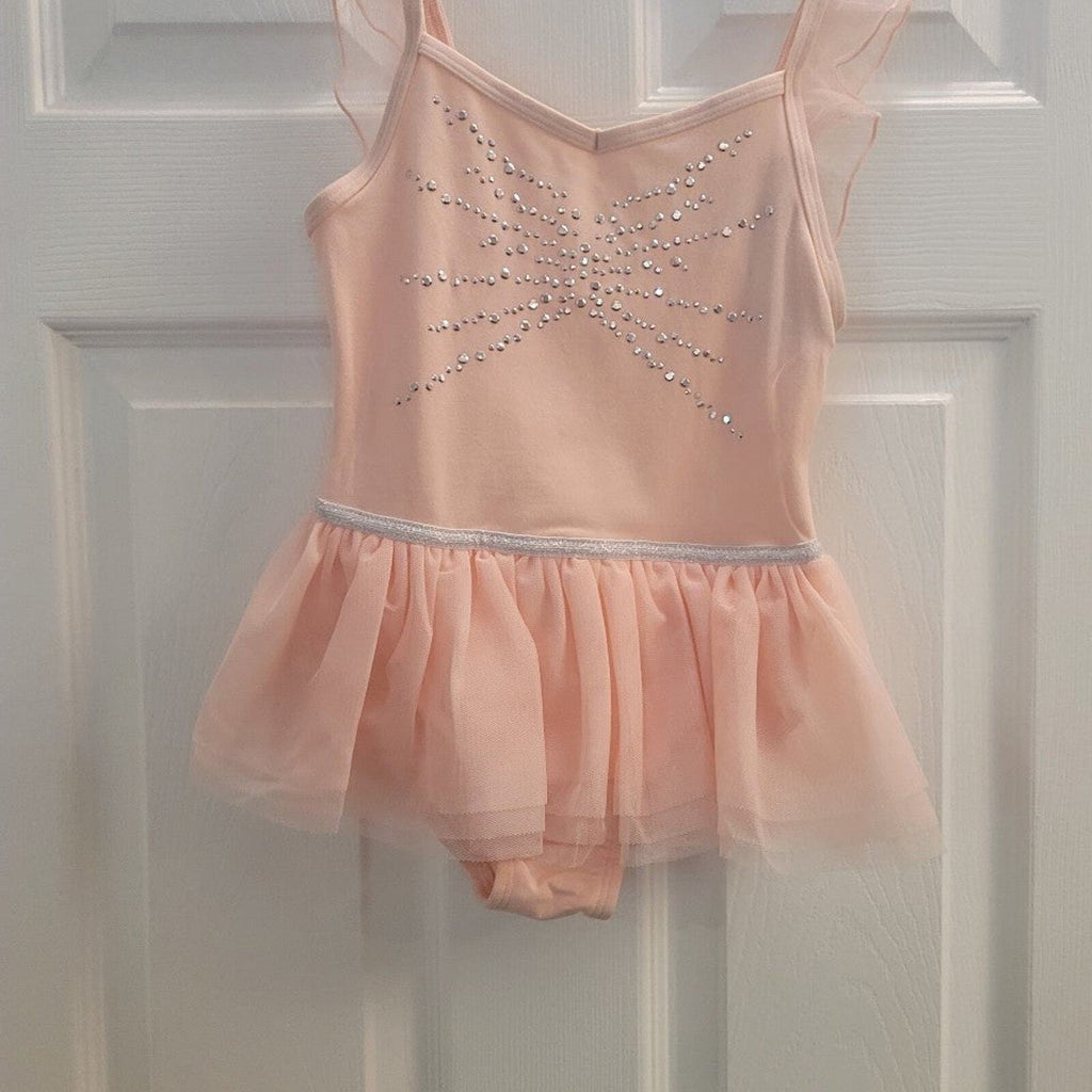 2659 Adorable leotard Kids Size 6 /6x- DANCE IN STYLE Peach color Fast Ship