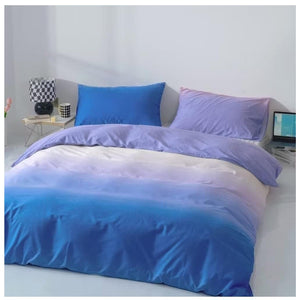 Blue Gradient Comforter Set Twin/Twin XL(68''*90'') Bedding Gradient Blu Purpl