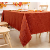 11061 Rectangle table cloth 102 x 60 Rust color with harvest leaves. New in bag