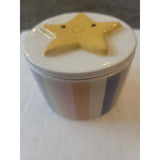 13053 Adorable Pillowfort Ceramic Star Container With Top 2.55 In X 3.38 X 3.38