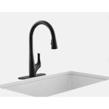 Kohler Bevin Pull Down Kitchen Faucet Black Finish R43210-bl pick up only A108B