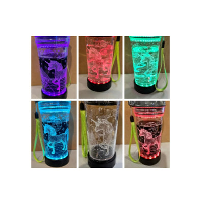 Kids Water Bottle Tumbler 3D COLOR CHANGING Unicorns Every day use New
