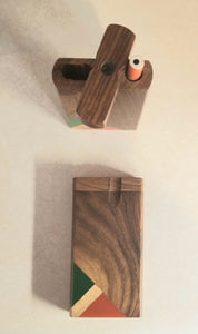 Wood grain dug out with one hitter