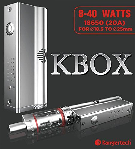 KBOX 40W box Mod Variable Wattage silver at Lakeshore Vapors